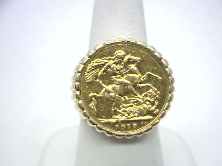 Gold Fashion Ring  -  Men'