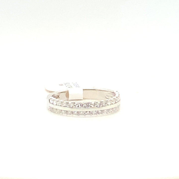 Women's 10K White Gold 0.50 Round Brilliant Cut Diamond Wedding Band