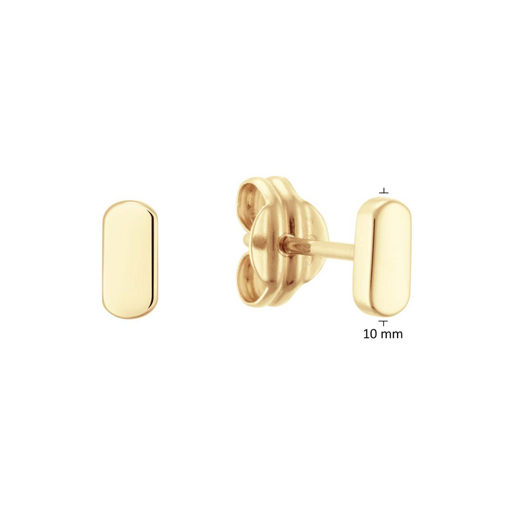 14K Yellow Gold Stud Gold Earrings