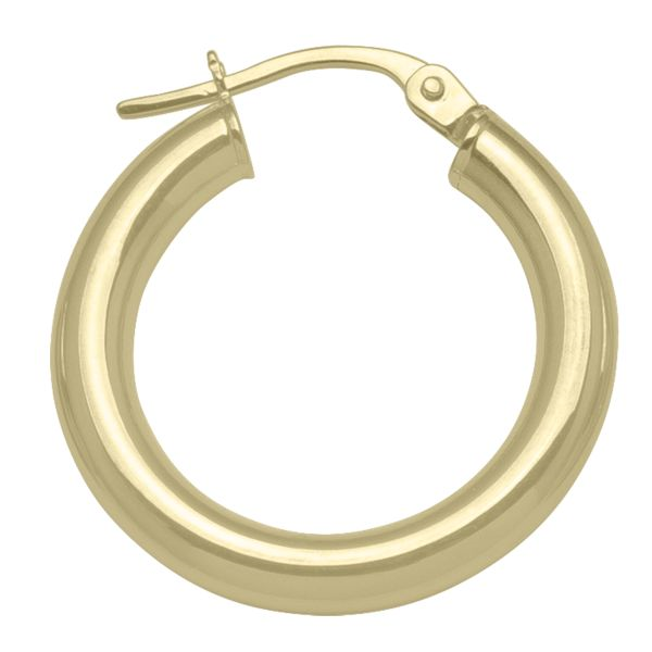 10K Yellow Gold Medium Hoop Gold Earrings