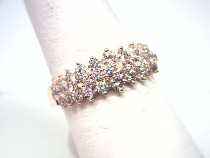 Women's 10K Two Tone 1.00 Round Brilliant Cut Diamond, Fashion Ring