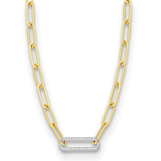 14K Yellow Gold Diamond Necklace CTW.