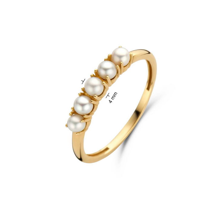 14K Yellow Gold Pearl Ring MM.