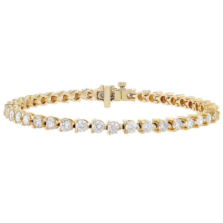 14K Yellow Gold 5.00CT Diamond Tennis Bracelet