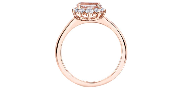 10K Rose Gold Gemstone ring CTW.