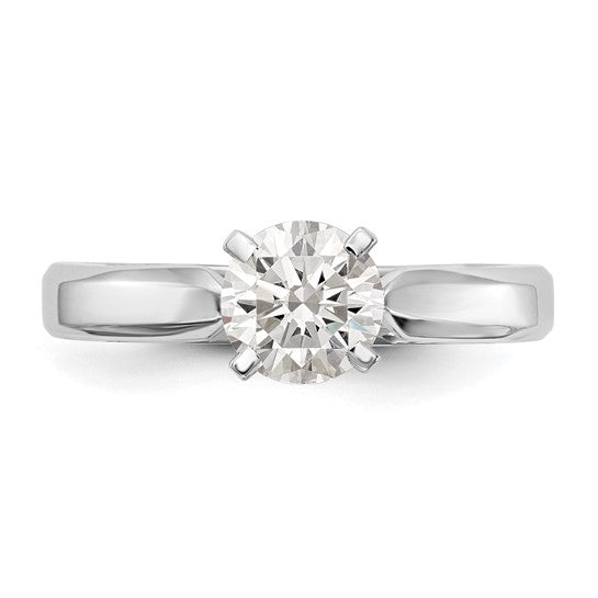 14K White Gold Split Shank Diamond Semi Mount Engagement Ring