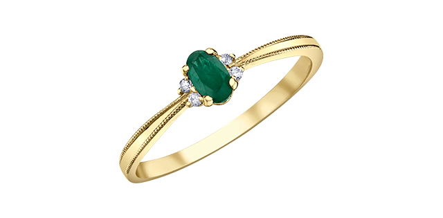 10K Yellow Gold Gemstone ring CTW.