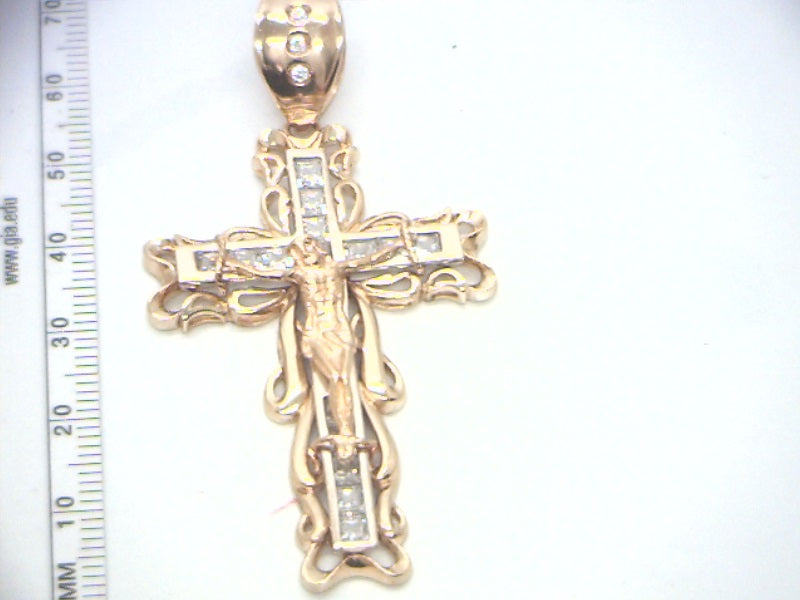 10K Yellow Gold Crucifix, Weight 12.2 Grams, Gold Pendant