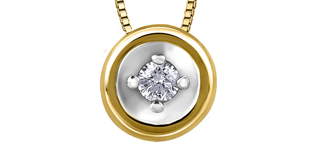 10K Yellow Gold Diamond Pendant CTW.