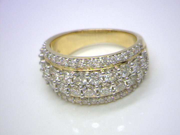 Women's 14K Yellow Gold 2.00 Round Brilliant Cut Diamond, Fashion Ring