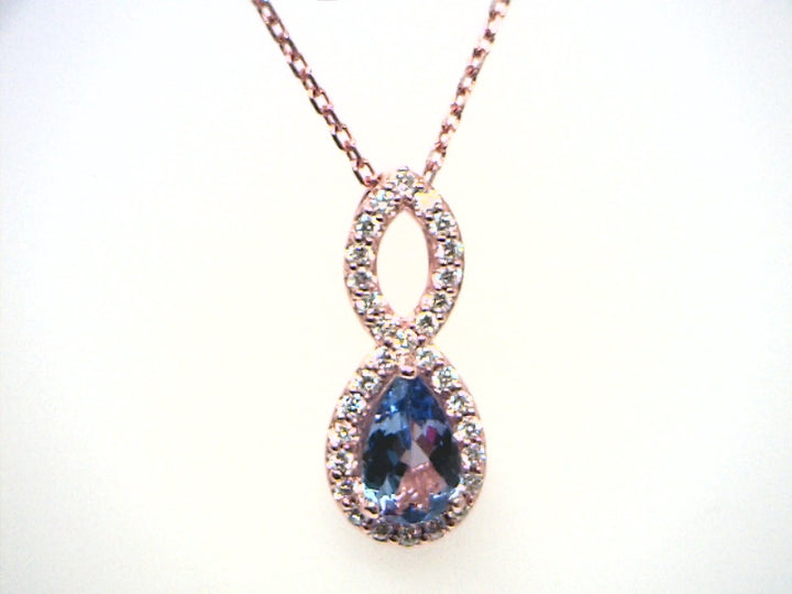 14K Rose Gold Gemstone Pendant CTW.