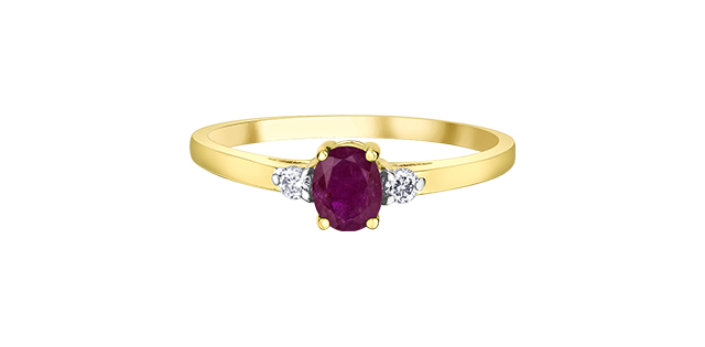 10K Yellow Gold Gemstone ring CTW.