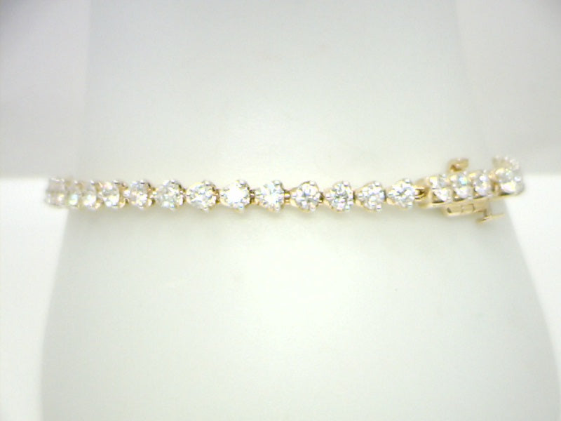 14K Yellow Gold 5.00CT Diamond Tennis Bracelet