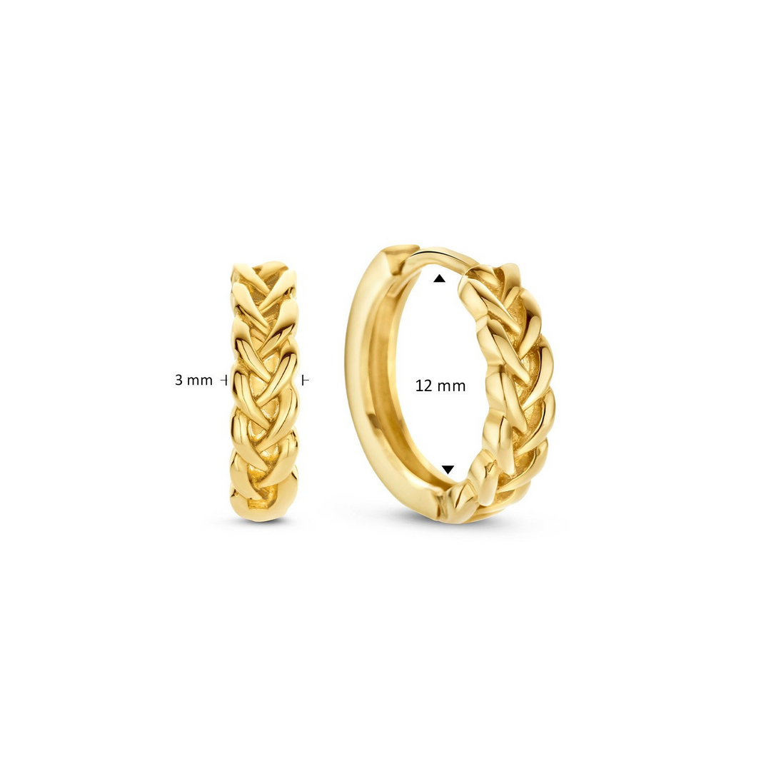 14K Yellow Gold Small Hoop Gold Earrings