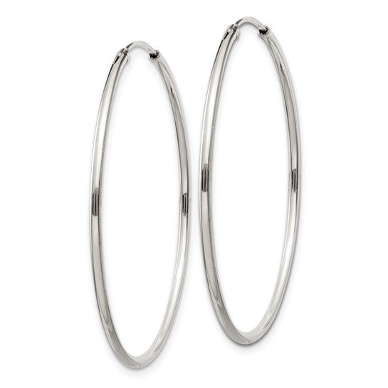 Sterling Silver Large Hoop Silver Earrings