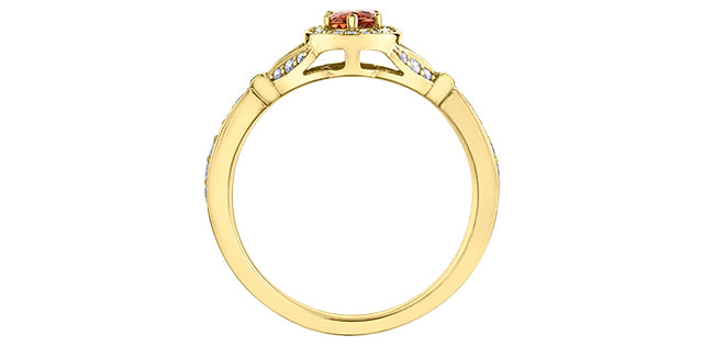 10K Yellow Gold Gemstone ring CTW.