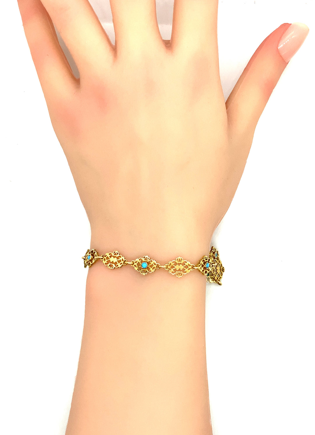 14K Yellow Gold 7 ", Weight 6.8 Grams, Gold Bracelet