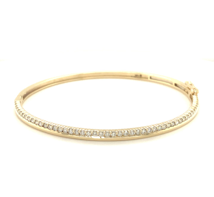 10K Yellow Gold 0.75CT Diamond Bangle Bracelet