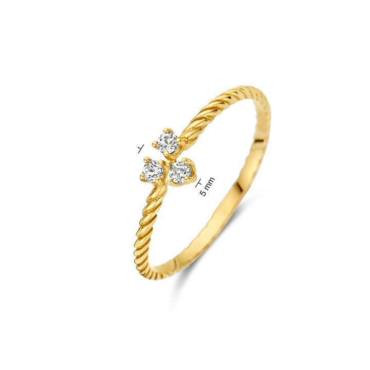 14K Yellow Gold Gemstone ring CTW.