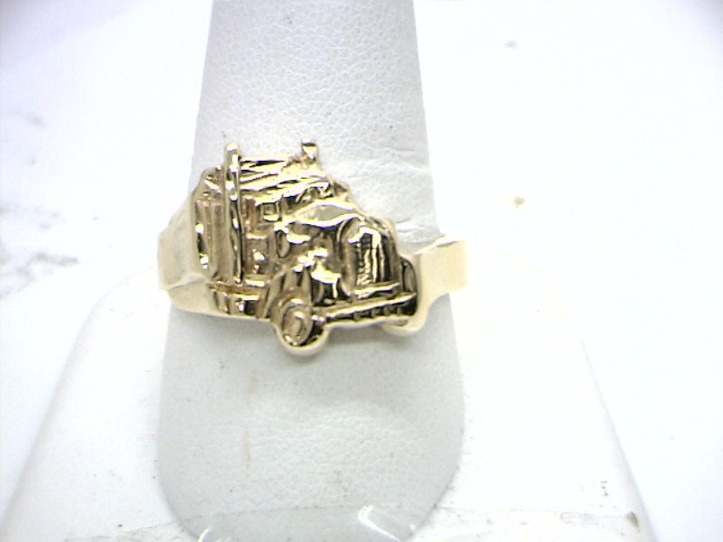 Men's 10K Yellow Gold Truck Size 10.5 Fashion Ring