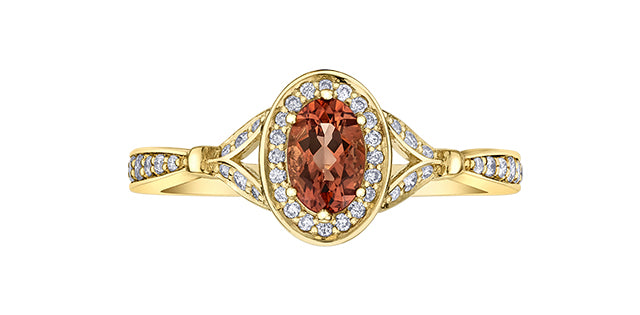 10K Yellow Gold Gemstone ring CTW.