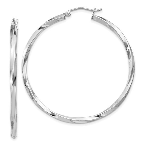 Sterling Silver Large Hoop Silver Earrings