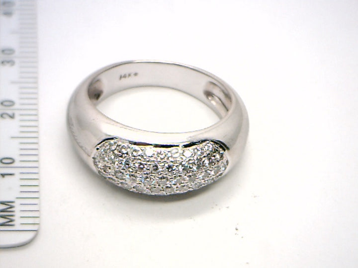 Women's 14K White Gold 0.50 Round Brilliant Cut Diamond, Fashion Ring