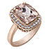 14K Rose Gold Gemstone ring CTW.