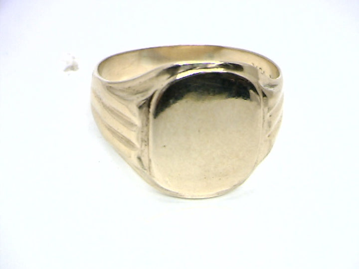 Men's 10K Yellow Gold Signet Size 9 Fashion Ring