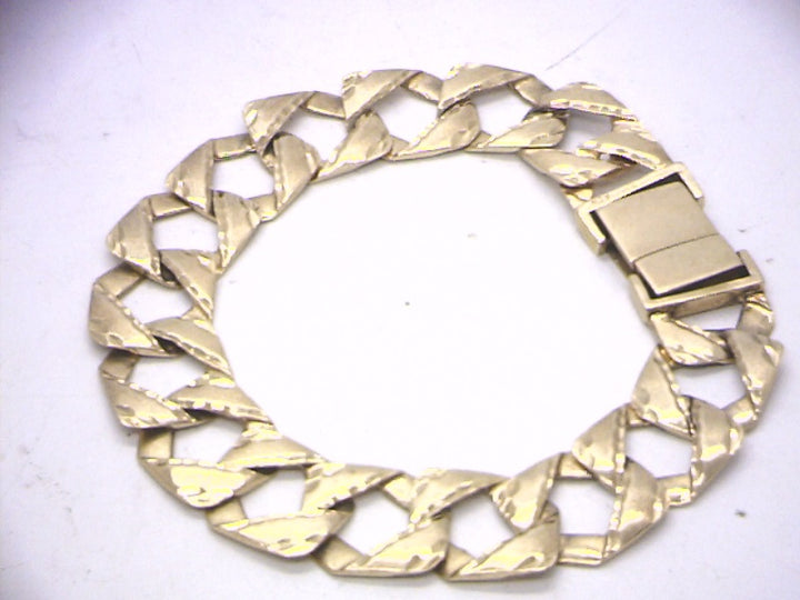 10K Yellow Gold Curb 8.25 ", Weight 33 Grams, Gold Bracelet