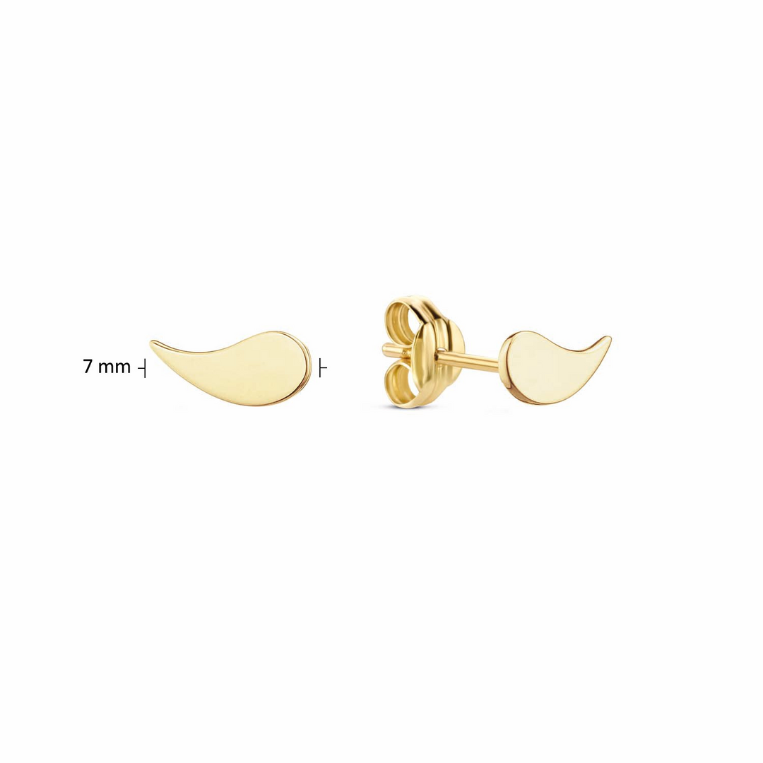 14K Yellow Gold Stud Gold Earrings