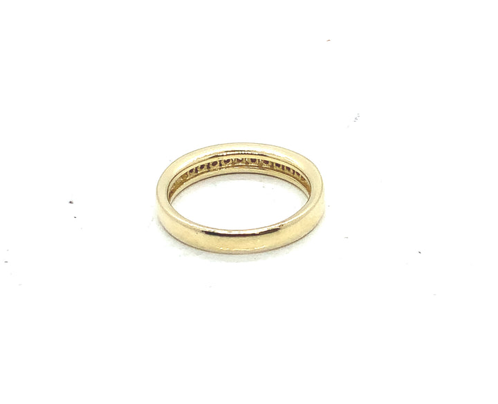 Women's 14K Yellow Gold 0.20 Round Brilliant Cut Half Anniversary Diamond Wedding Band