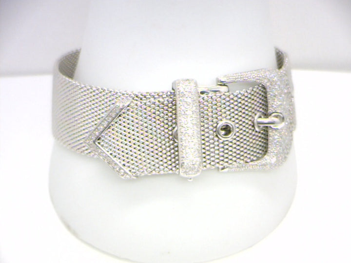 Sterling Silver White Gold 8 ", Weight 44.6 ,Silver Bracelet