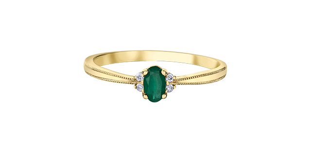 10K Yellow Gold Gemstone ring CTW.