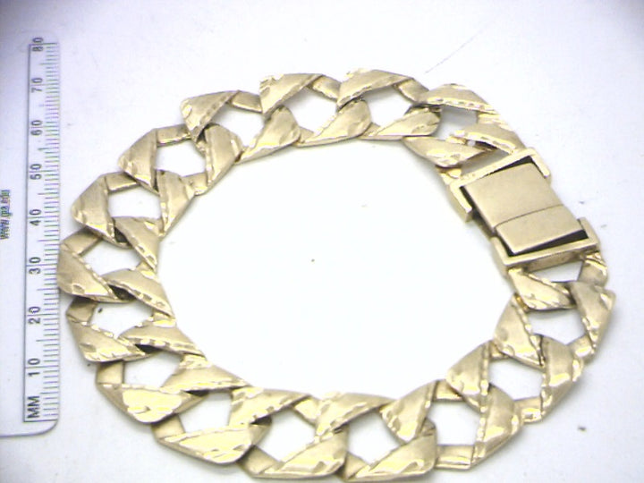 10K Yellow Gold Curb 8.25 ", Weight 33 Grams, Gold Bracelet