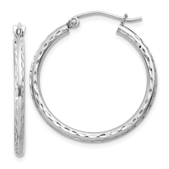 Sterling Silver Medium Hoop Silver Earrings