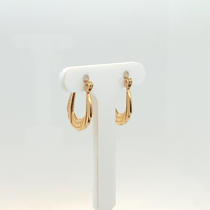 10K Yellow Gold Small Hoop Gold Earrings