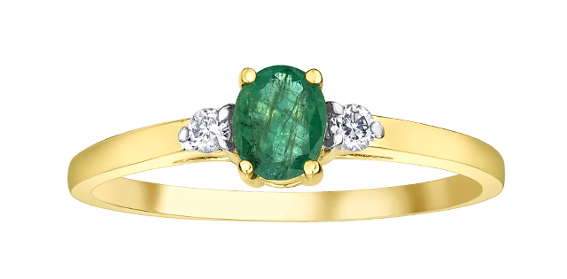 10K Yellow Gold Gemstone ring CTW.